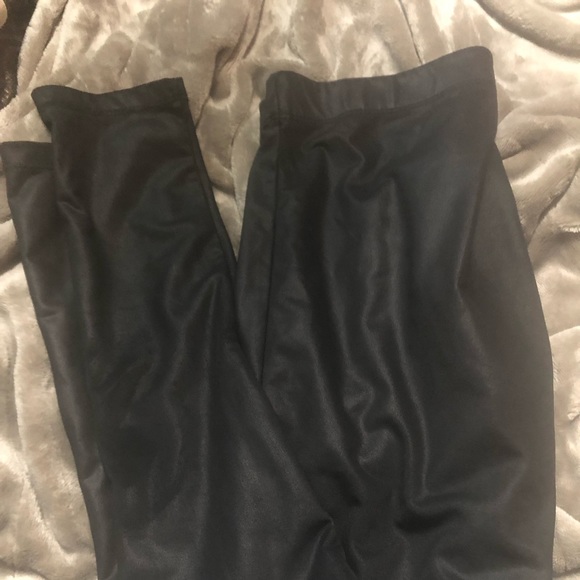 Size S black faux leather leggings by Dynamite. - Picture 1 of 3